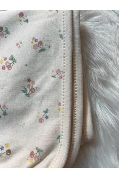 mayakids Baby Cherry Patterned Combed Cotton Blanket