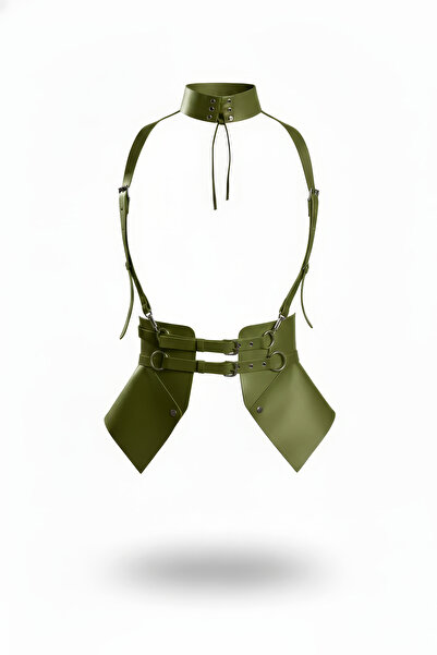 Angels Passion Khaki Women's Metal Buckle Wide Buckle Belt