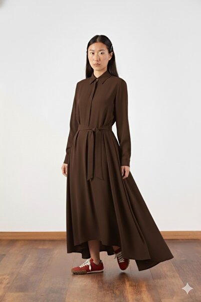 Mevra Φόρεμα A Pile Extra Casual Καφέ