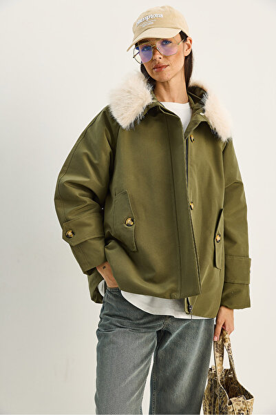 Bianco Lucci Жіночий знімний хутряний комір Водовідштовхувальний надувний пальто 60568 60283745