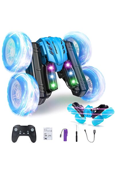 Timebox Remote control car with 360° rotation, Timebox, 4WD, Off-road, LED lights, Blue