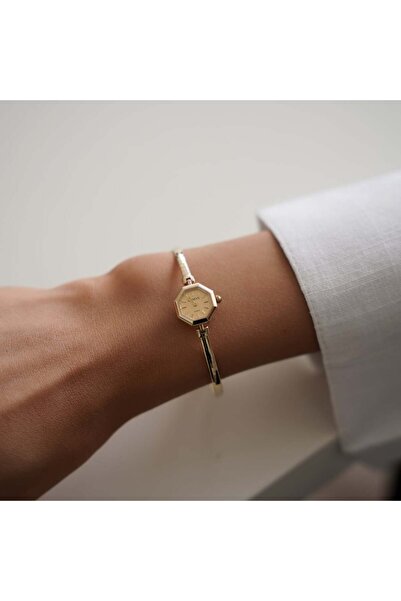 ALTINTAŞ KUYUMCULUK Minimal Geneve Omega Kordonlu Petek Kadran Altın Saat