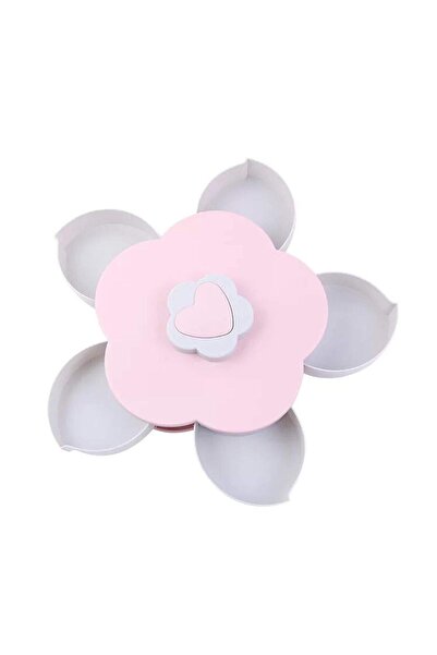 zola Rotating candy rack, 5 storage sections, non-slip feet, 22x5 cm, pink colour