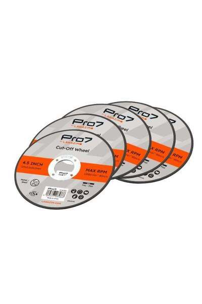 Lawazim Pro7 Cutting Disc 4.5 Inch - 5 Piece Metal Cut-Off Wheel 115x1.2mm for Steel and Inox