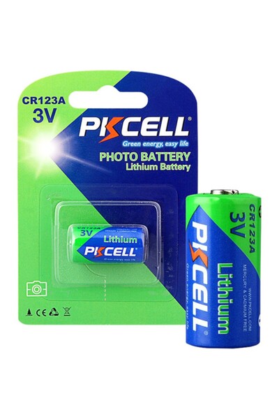 PKCELL بطارية ليثيوم CR123A 3 فولت - قطعة واحدة