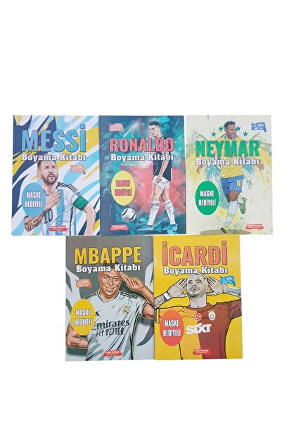 Evrensel İletişim Yayınları FUTBOLCULAR BOYAMA KİTABI - MASKE HEDİYELİ (5 KİT...