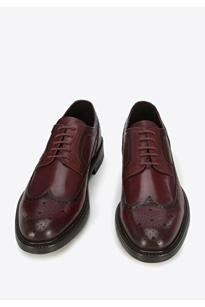 Wittchen Men's leather shoes with a thick sole, burgundy, burgundy, leather