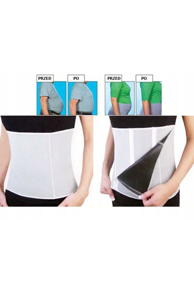 zola Fitness belt, neoprene with zipper, 86/130x24 cm, grey