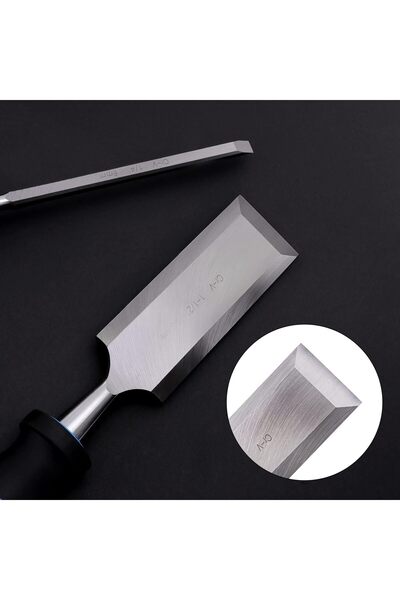 Amazon basics مجموعة إزميل نحت الخشب من 8 قطع مع دليل شحذ وحجر (0.64–3.81 سم)