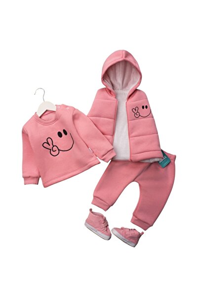 Buqete Smile Printed Y Vest Set Three Strap Girls' Set