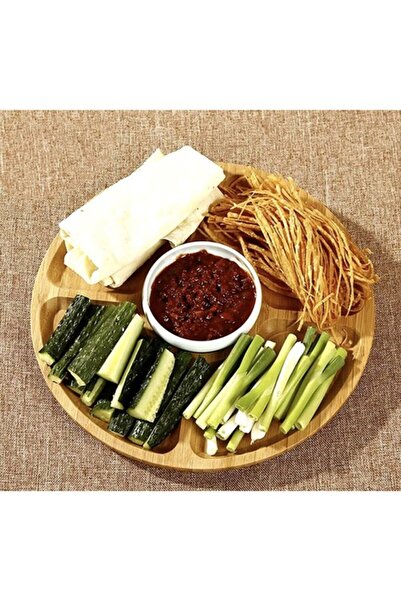 zola Bamboo platter for presenting and serving cheeses and cold cuts, rotating, 33 x 4 cm