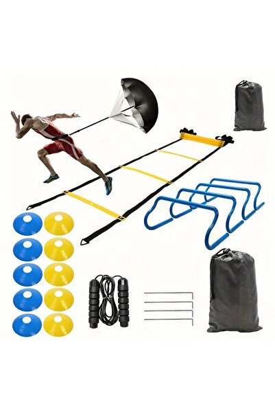 zola Σετ εκπαίδευσης, σκάλα 6 μέτρων με 12 σκαλοπάτια, 4 άγκυρες, 10 κώνοι, 4...