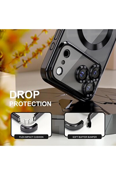 Nezih Case Apple iPhone 17 Pro Max Compatible Corners Colorful Transparent Camera Protected Silicone Cover