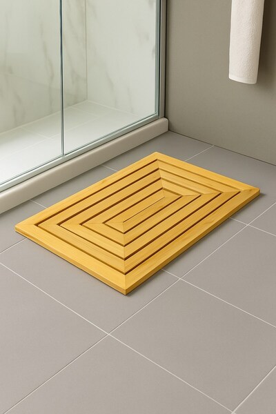 Vichy Χαλάκι μπάνιου από φυσικό μπαμπού – Κομψό, ανθεκτικό και αντιολισθητικό σχέδιο BR-6701 60x40 x6