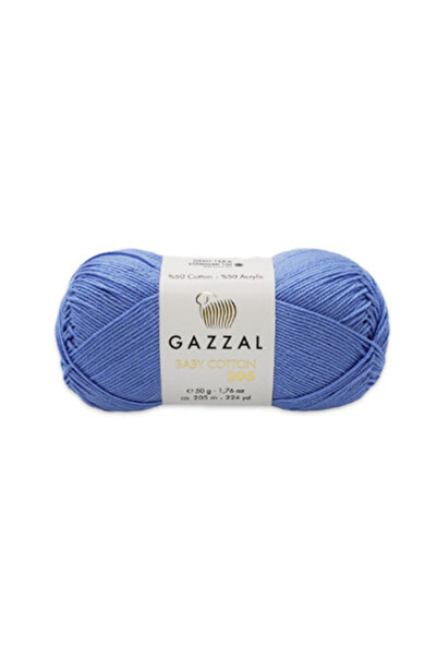 Gazzal خيط قطني للأطفال 205 - 50% قطن 50% أكريليك خيط حياكة للأطفال والأميجور...
