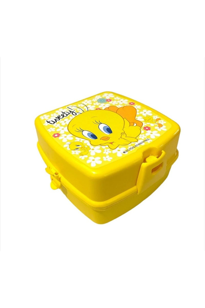 Tuffex Tweety Desenli Sarı Kilitli Beslenme Kabı / Saklama Kutusu