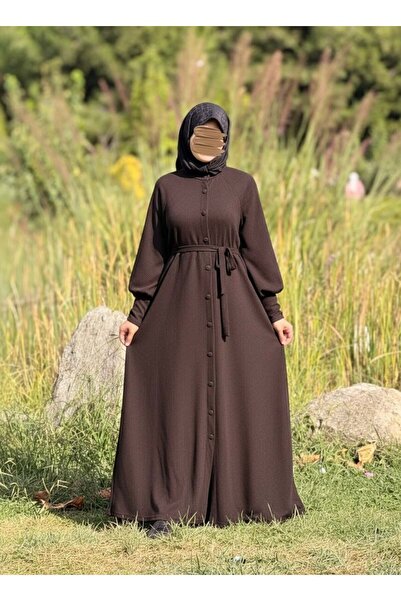 Nissra Ankanoor Raglan Sleeve Covered Button Knitted Ferace Anka255107