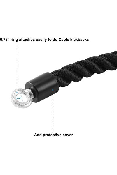 HYVAWO Single Arm Cable Pull Down Rope for Triceps and Biceps Workout