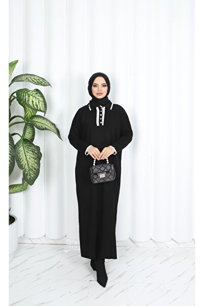 NİSUM MODA Polo Neck Knitwear Dress