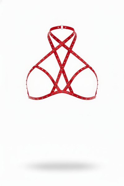 Angels Passion Curea roșie pentru femei, model încrucișat cu ținte, accesoriu...