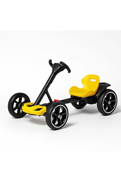 Timebox Kart electric cu telecomandă pentru copii, jucărie, muzică LED, vârste 3-8 ani, galben