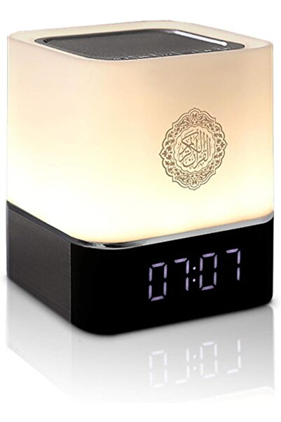 Generic ALKHATMAH Touch Lamp Quran Speaker with 7 Colors, Smart App Control, Digital Clock, (DH-79002)