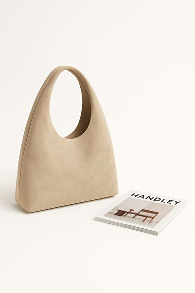 Handley Πολυτελής κλασική τσάντα ώμου από σουέτ
