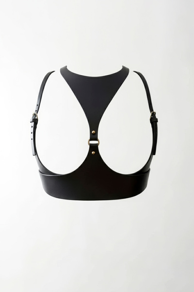 Angels Passion Чорний жіночий пояс Harness Crop Бюстгальтер Стиль Металева кі...