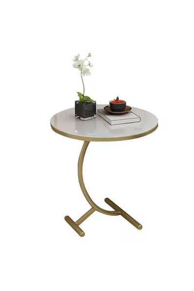 TodayShop Round coffee table with marble effect