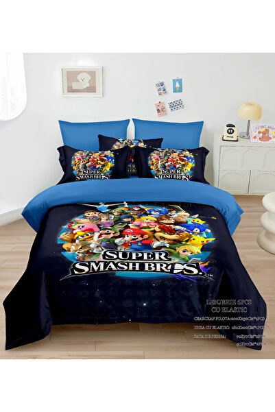 FIONNA.RO Lenjerie Din Bumbac Tip Finet Pentru Copii Cu Elastic - Super Mario...