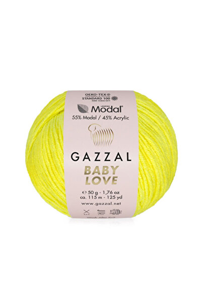 Gazzal Baby Love 45% Acrilic 55% Modal Fir de Tricotat 50 g / 115 m-1607-1 BUC.