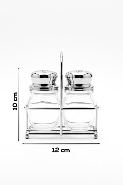 Porsima Pbt-568 2-Piece Acrylic Salt and Pepper Shaker Set with Metal Stand