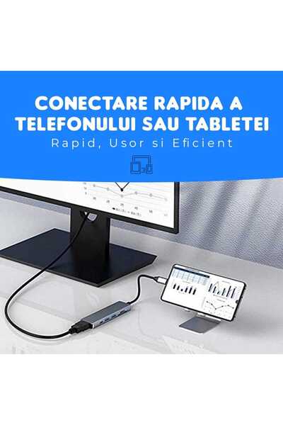 Timebox 6-in-1 USB-C Hub with 4K HDMI, USB 3.0, SD/TF, 87W, 5Gbps, Aluminum, Silver