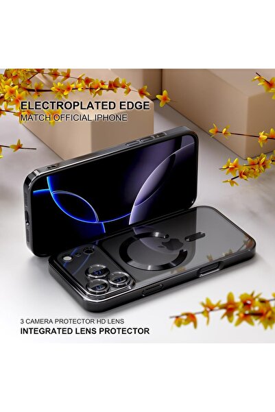 Nezih Case Apple iPhone 17 Pro Max Compatible Corners Colorful Transparent Camera Protected Silicone Cover