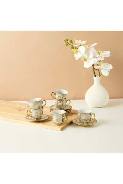 Lifestyle Zahra 12-Piece Porcelain Coffee Set - 90 ml