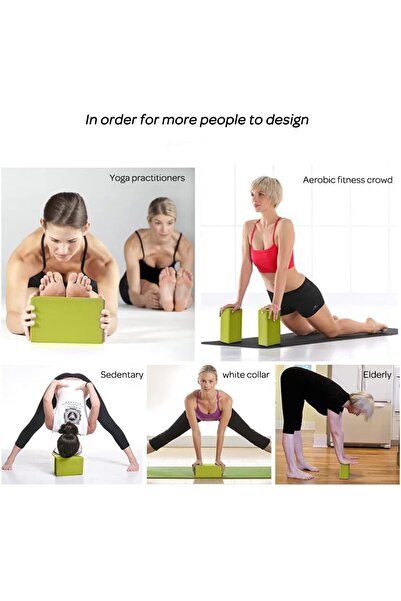 zola Yoga brick, EVA foam, 22.5x14.5x7.5 cm, green