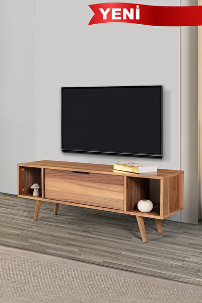 Evmo Home 3325 Mesir 130 Cm ( AHŞAP AYAKLI , METAL KULPLU ) TV Ünitesi , Söğü...