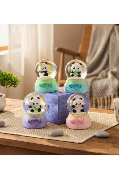 Gift Moda Panda Orta Boy Işıklı Kar Küresi