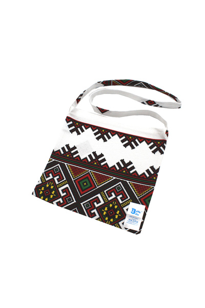 BalticBebe Christmas bag, ®, Cotton, White/Green 22x22 cm