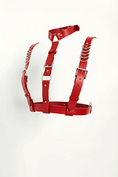 Angels Passion Curea roșie pentru femei, cu curea pentru umăr, accesoriu pentru talie, cu cataramă metalică reglabilă