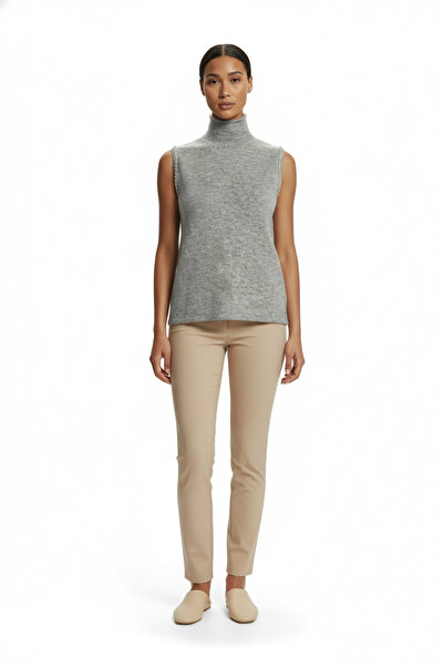 ON guler ridicat Pulover fără mâneci cu pietre pe umeri