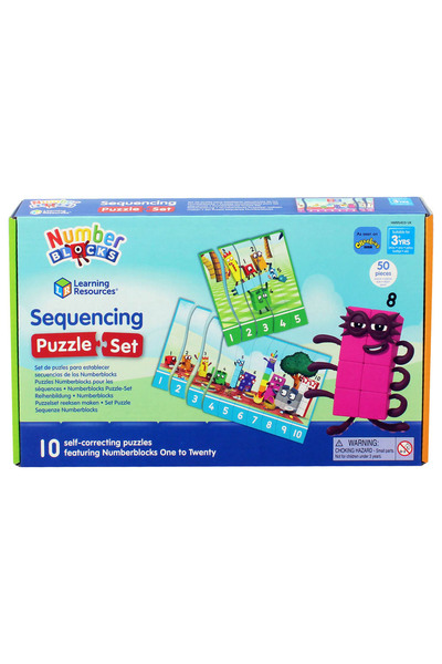 Learning Resources Number blocks Sequencing Puzzle Set 50 Pieces Educational Toy for Kids Ages 3+