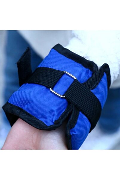 zola Fitness weight set for wrists/ankles, 2x1 kg, velcro fastening, neoprene, blue/black