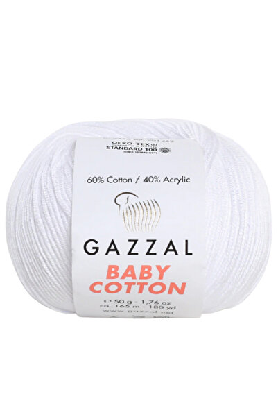 Gazzal Baby Cotton %50 Pamuk %50 Akrilik Örgü İpliği 50 g / 205 m-3432
