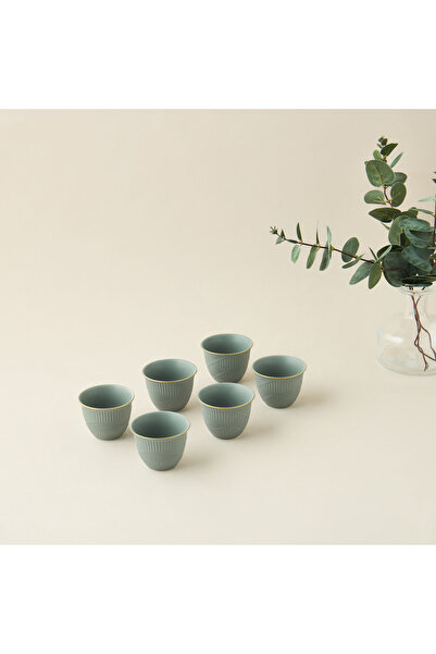 Lifestyle Hiba 6-Piece New Bone China Kahwah Cup Set - 70 ml