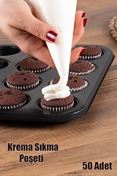 Porsima Pbt-164 50 Pieces Cream Cake Pastry Decorating Disposable Whipped Cream Piping Bag Confectionery Supplies