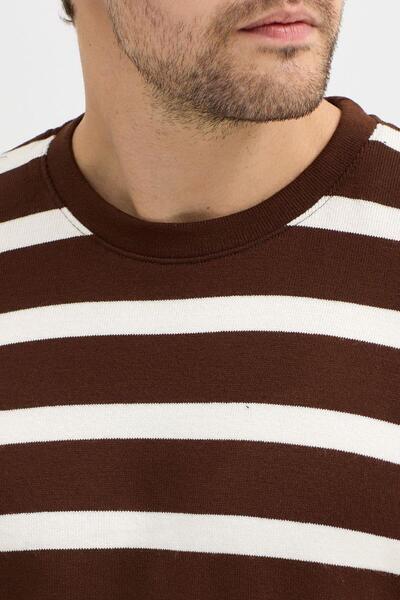 NGR Striped Knitwear Sweater Brown Color