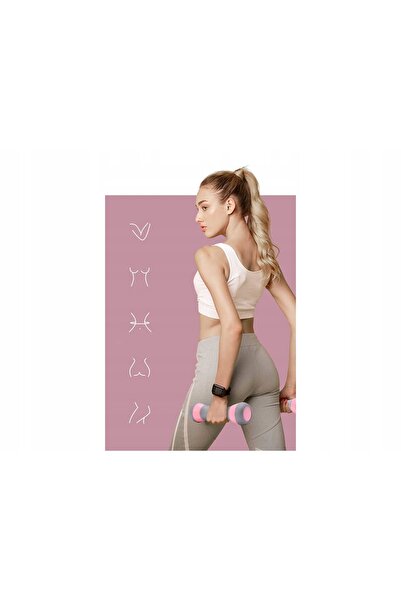 zola Set of 2 adjustable fitness dumbbells, steel, 14x7 cm, grey/pink