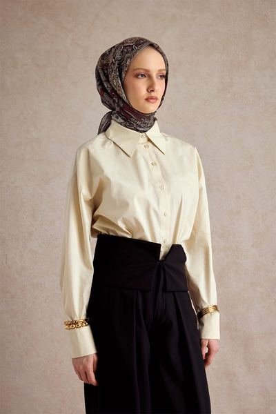 Qef Cotton Scarf Tale Burgundy