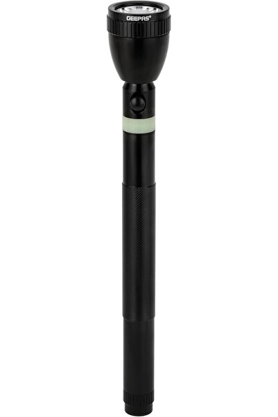 Geepas Rechargeable LED Flashlight, Black, GFL3869